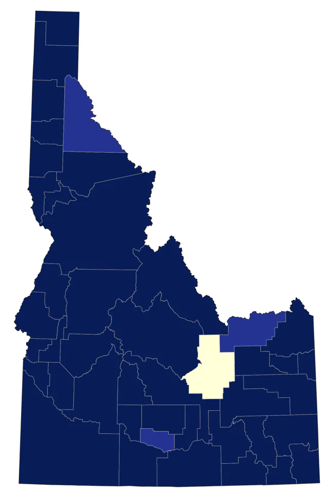Bufflehead county map
