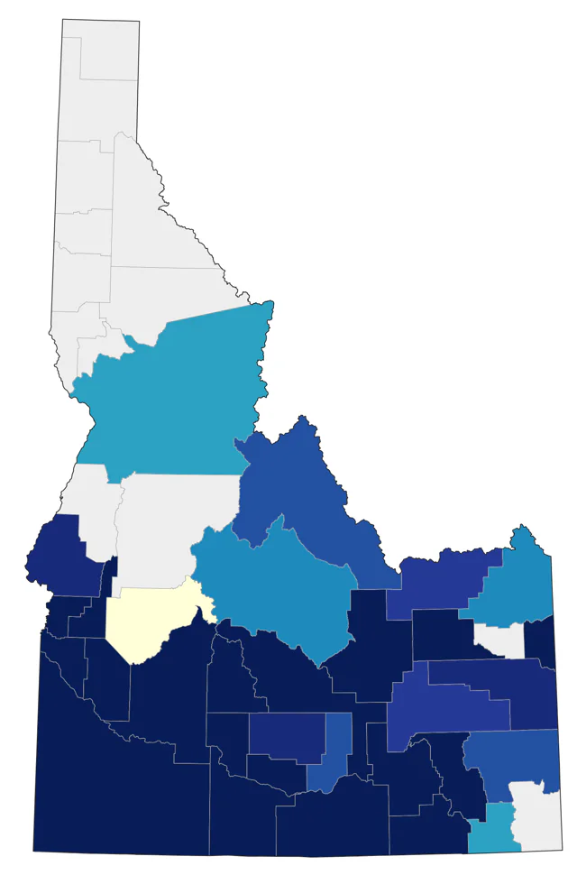 Burrowing Owl county map