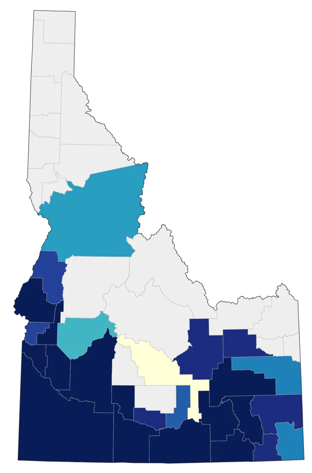 Bushtit county map