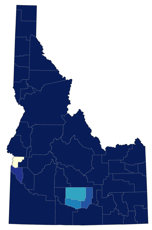 Cassin's Finch county map
