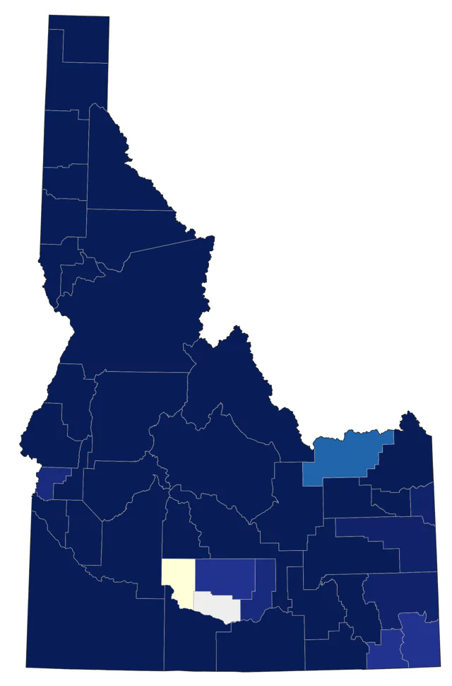 Cassin's Vireo county map