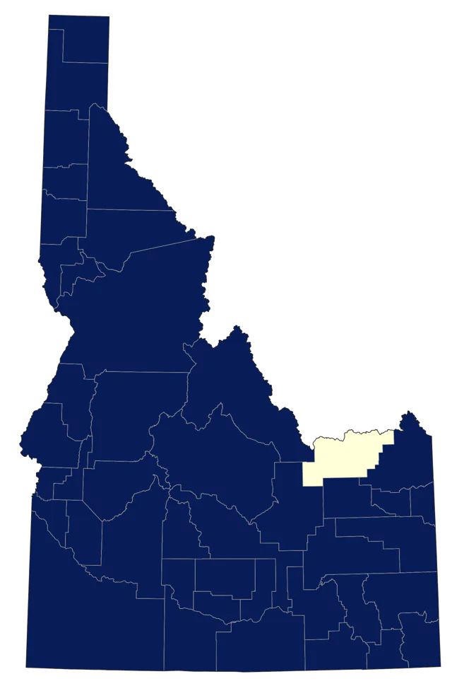 Cedar Waxwing county map