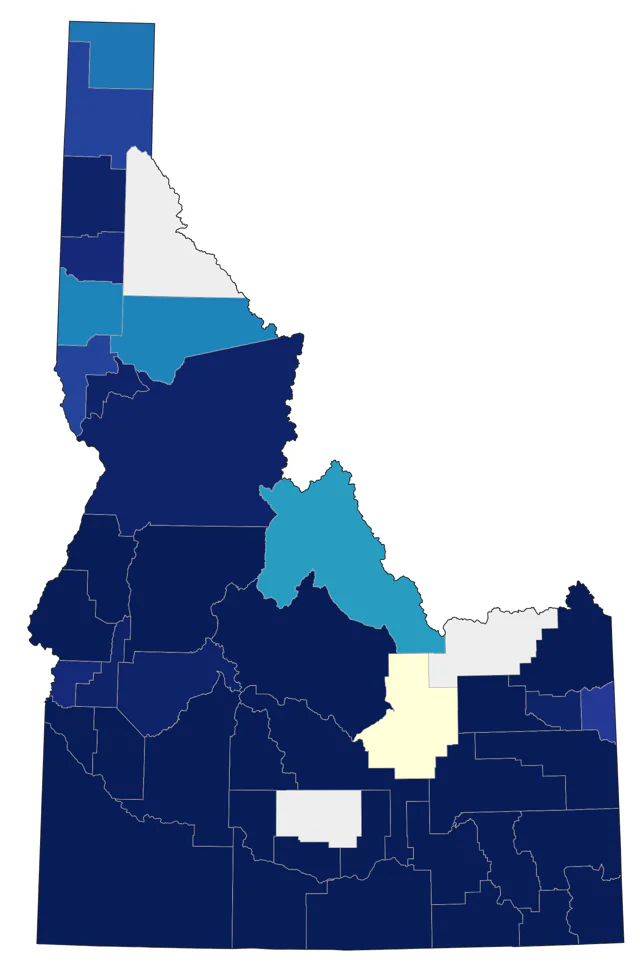 Clark's Grebe county map