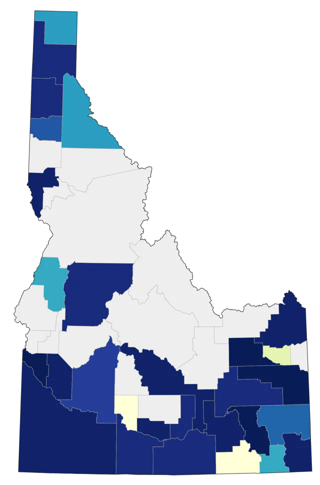 Common Tern county map