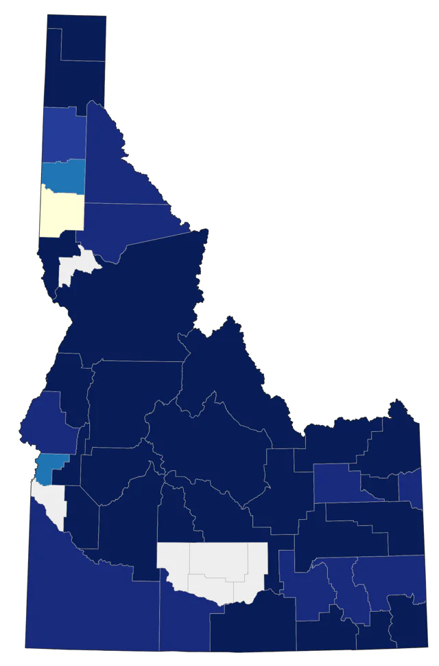 Dusky Grouse county map