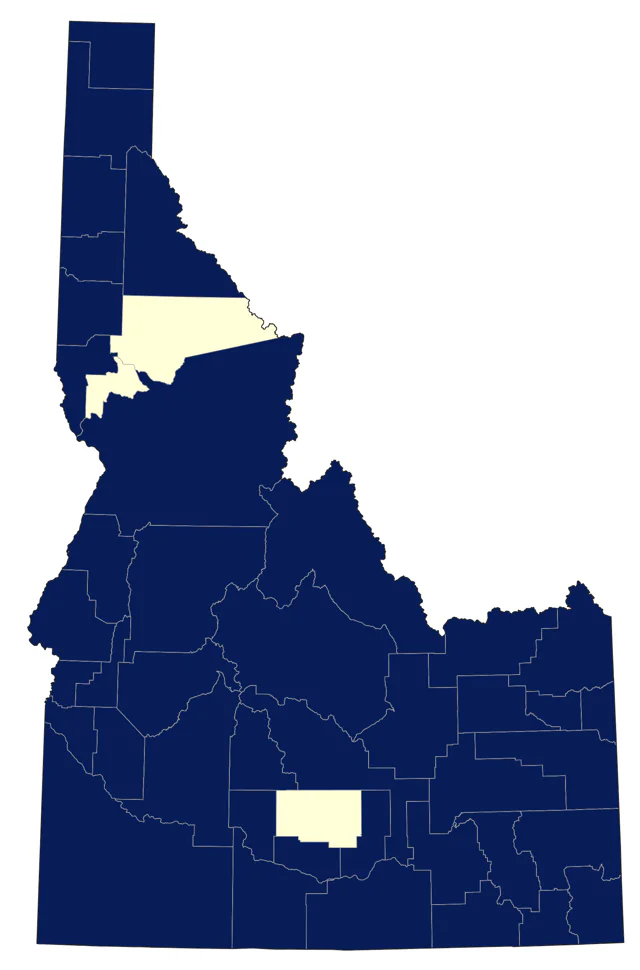 Eastern Kingbird county map