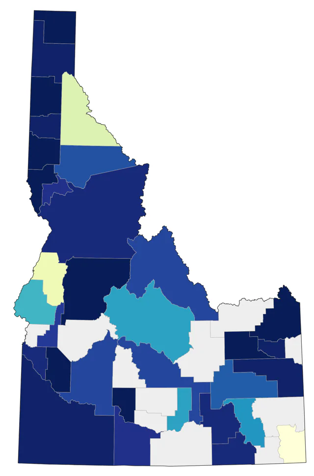 Eurasian Wigeon county map