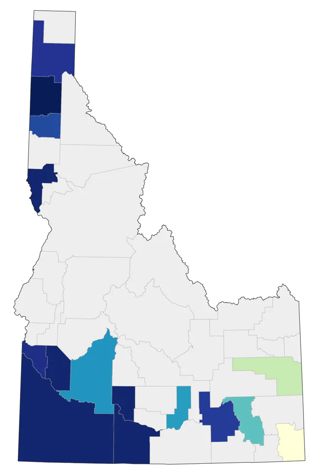 Glaucous Gull county map