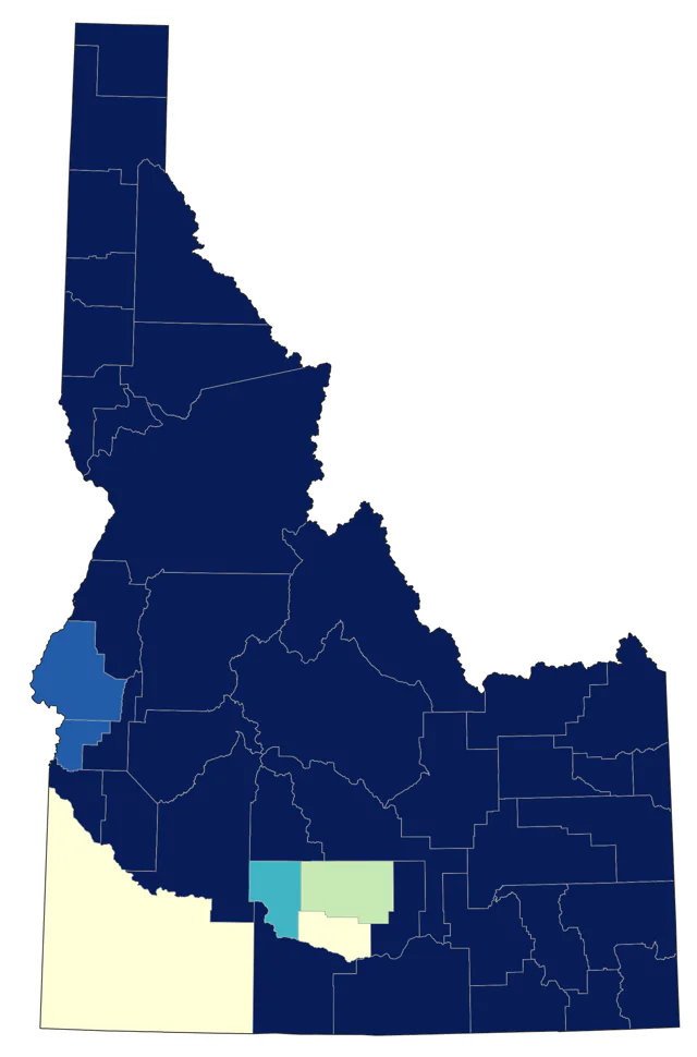 Gray Catbird county map
