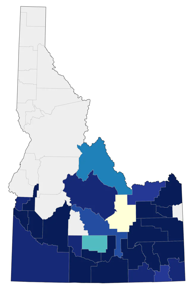 Great-tailed Grackle county map