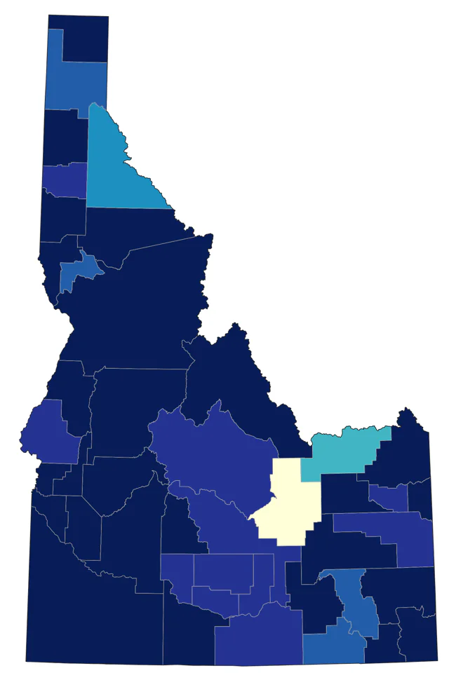 Greater Yellowlegs county map