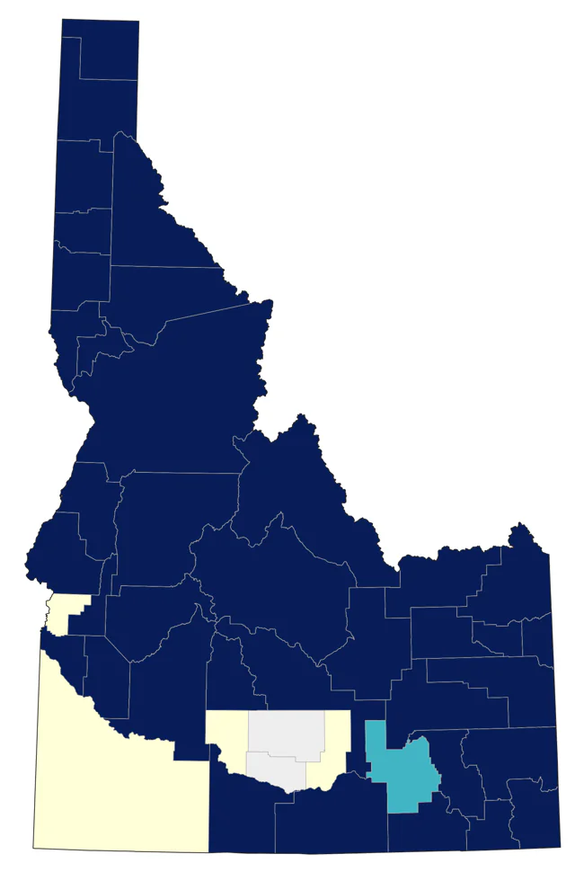 Hammond's Flycatcher county map