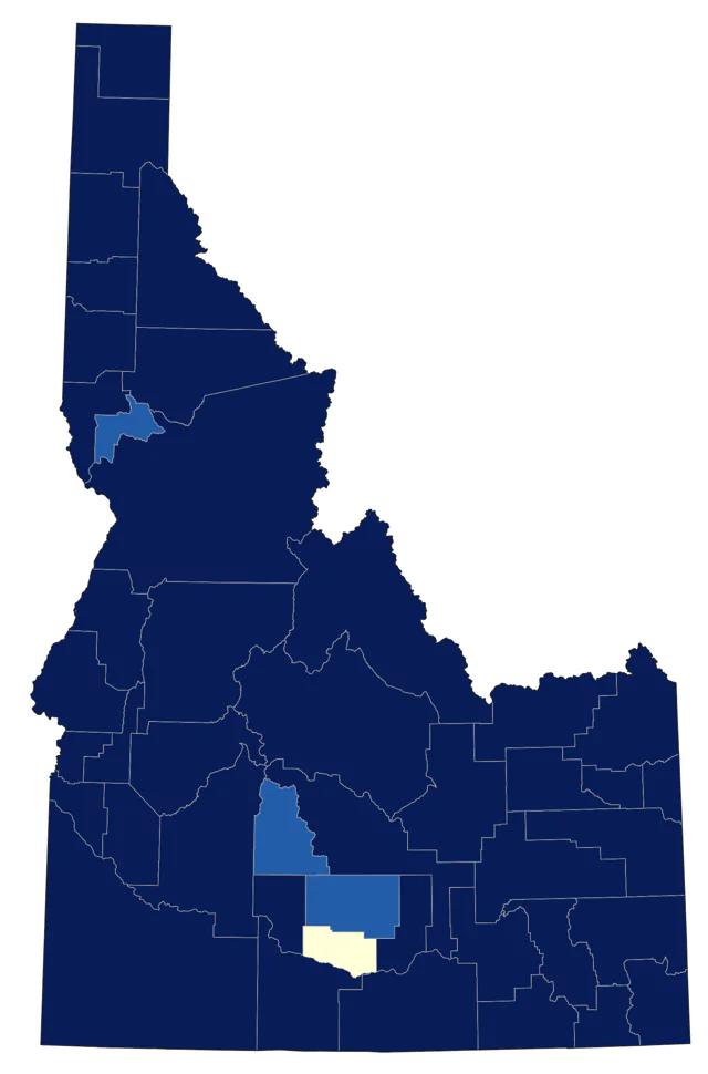 Hermit Thrush county map
