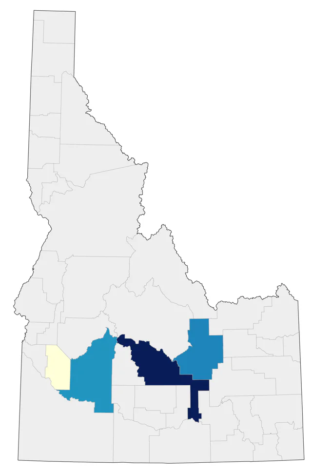 Hooded Oriole county map