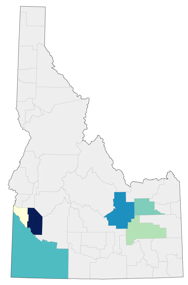 Hooded Warbler county map