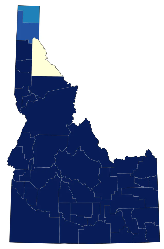 Horned Lark county map