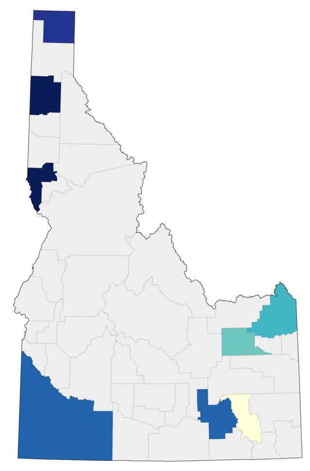 Hudsonian Godwit county map