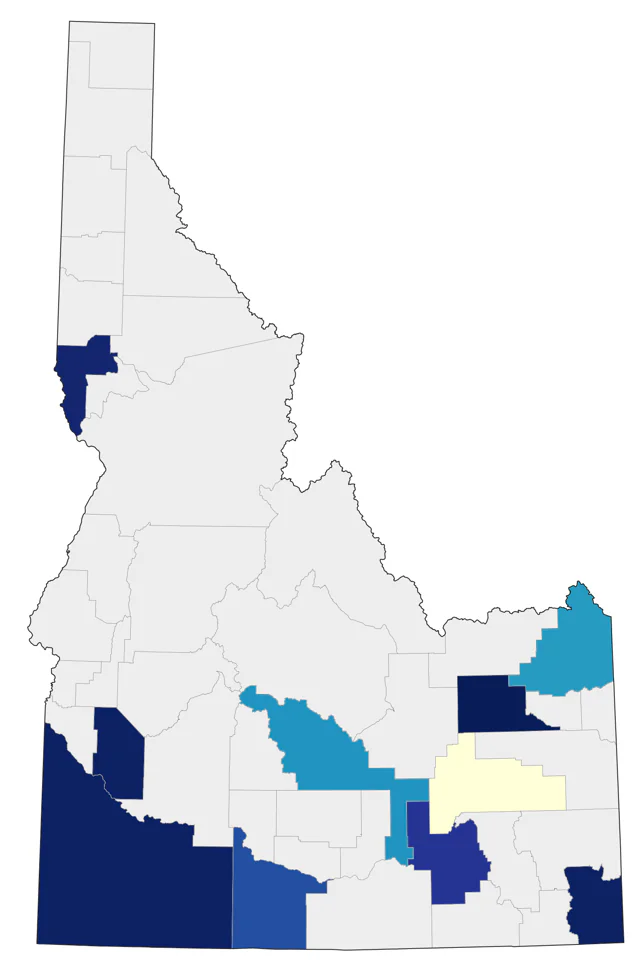 Hudsonian Whimbrel county map