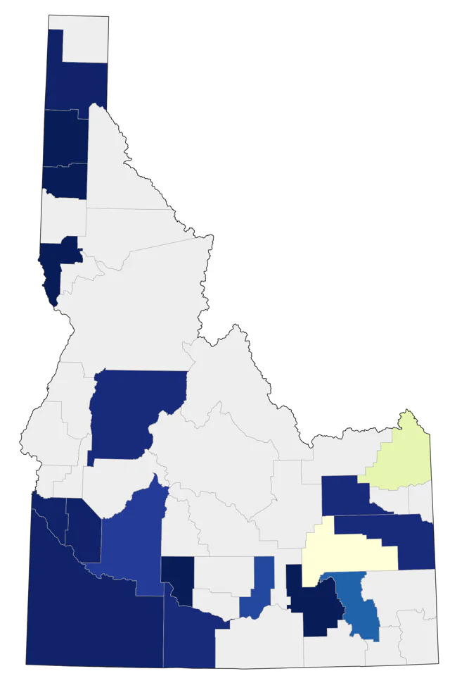 Iceland Gull county map