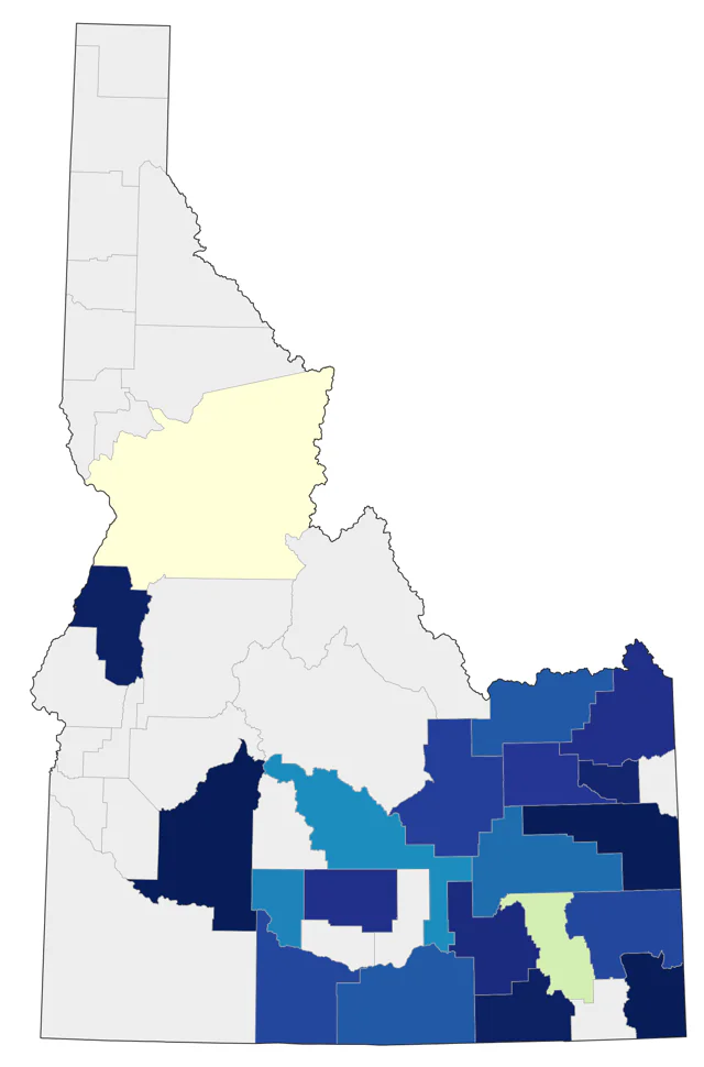 Lark Bunting county map