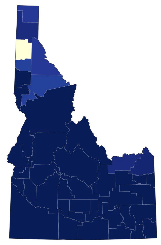 Lark Sparrow county map