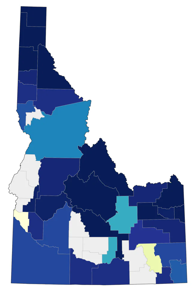 Least Flycatcher county map