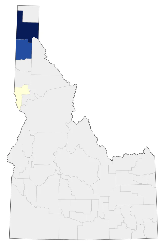 Mandarin Duck county map