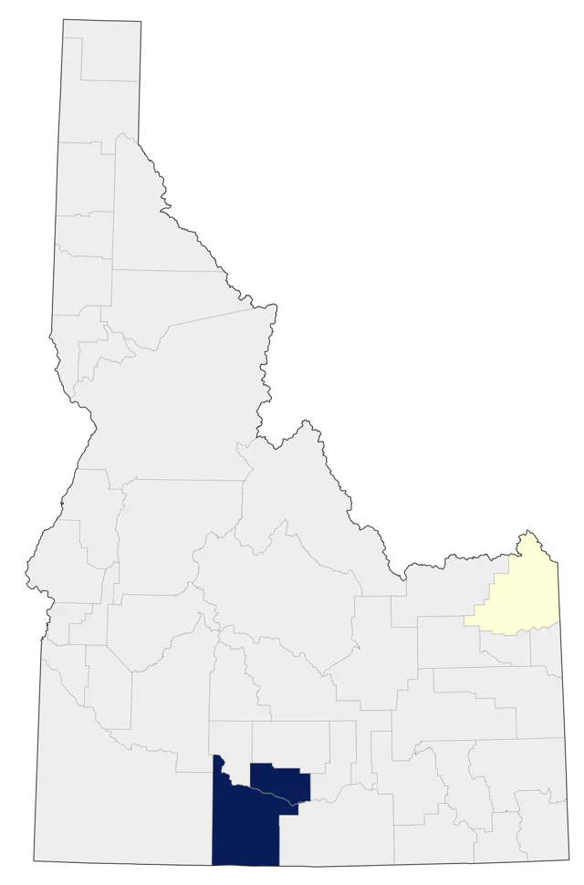 Neotropic Cormorant county map