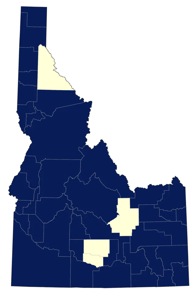 Northern Shoveler county map