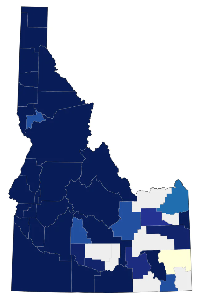 Pacific Wren county map