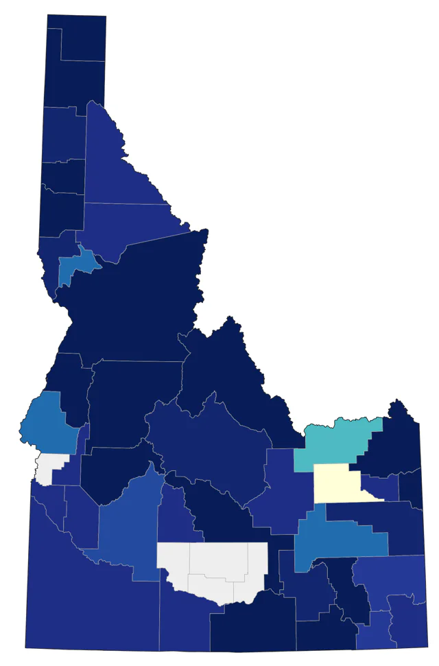 Pine Grosbeak county map