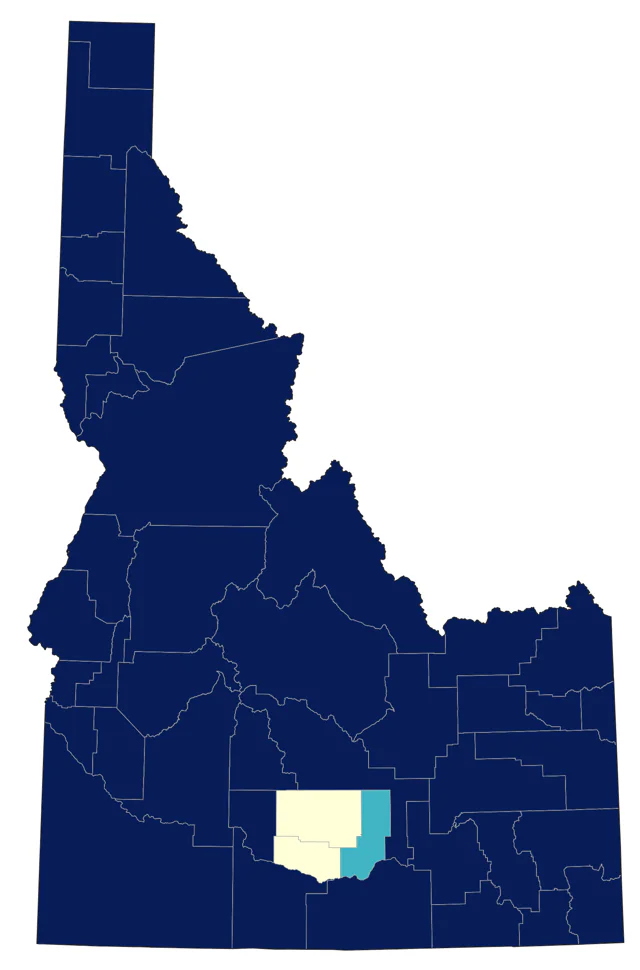 Pine Siskin county map