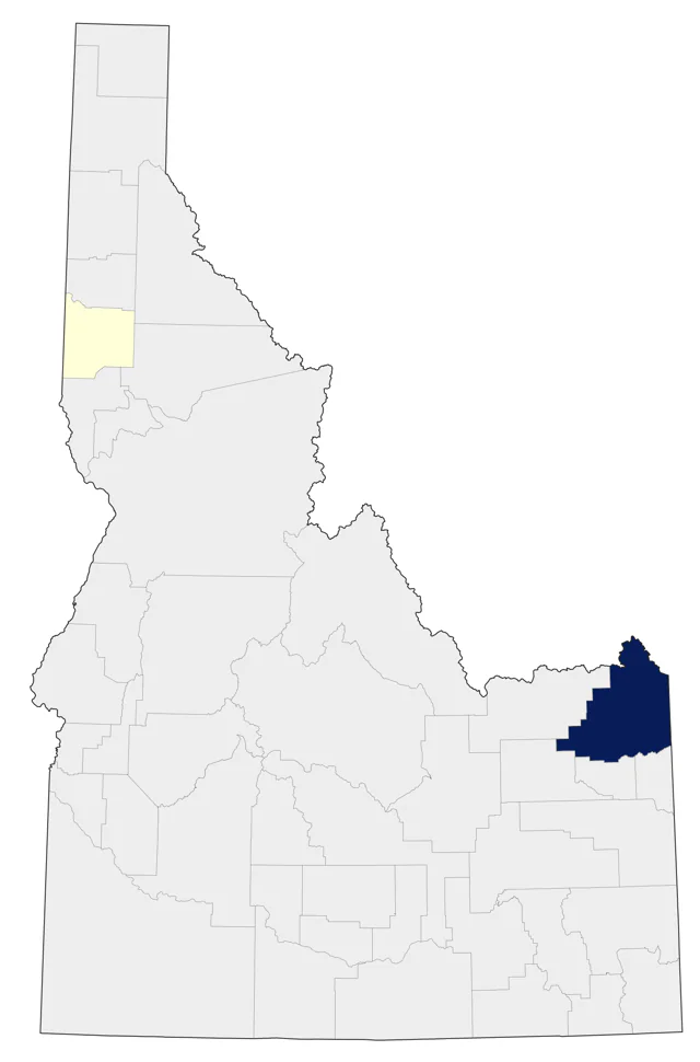 Pine Warbler county map