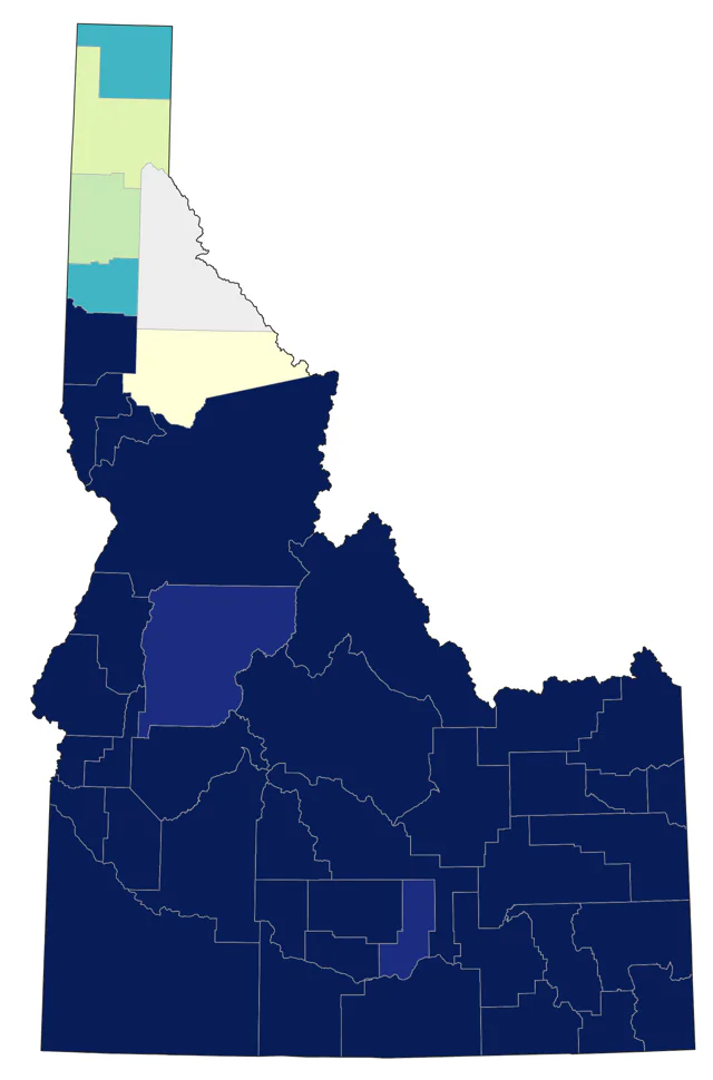 Prairie Falcon county map