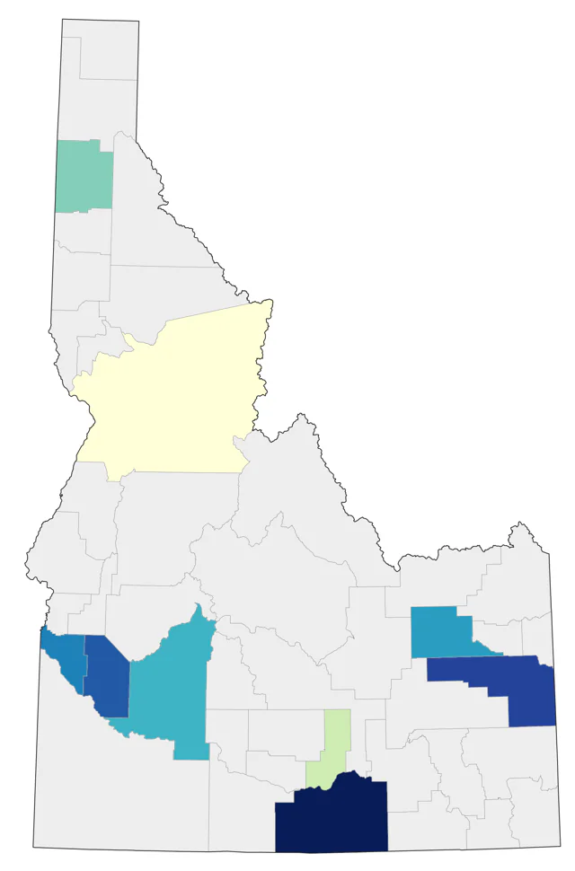 Purple Martin county map