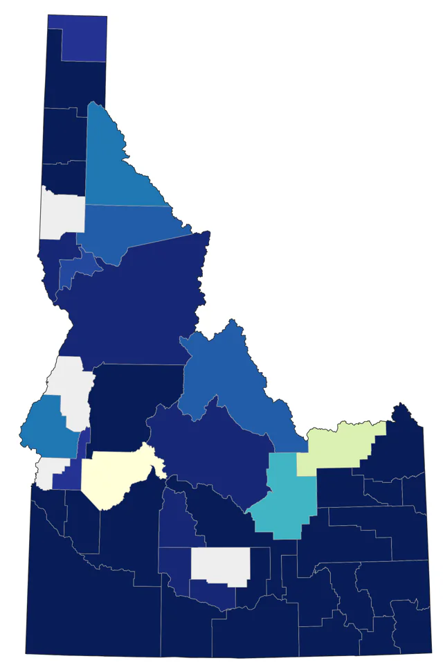 Red-breasted Merganser county map