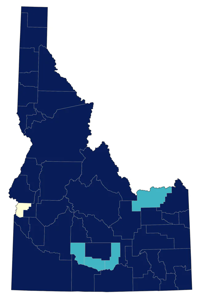 Red-breasted Nuthatch county map