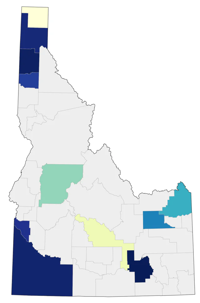 Red-throated Loon county map