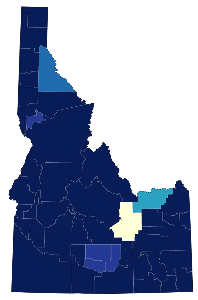 Redhead county map