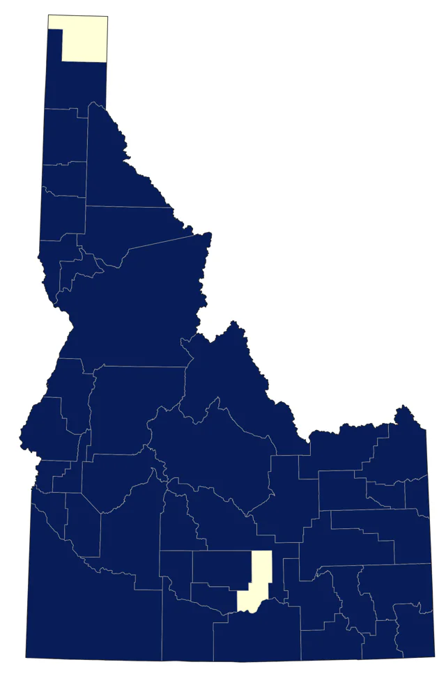Rock Wren county map