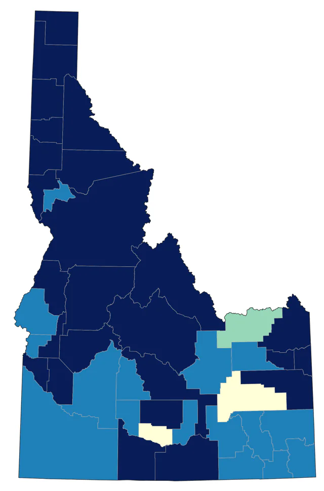 Rufous Hummingbird county map