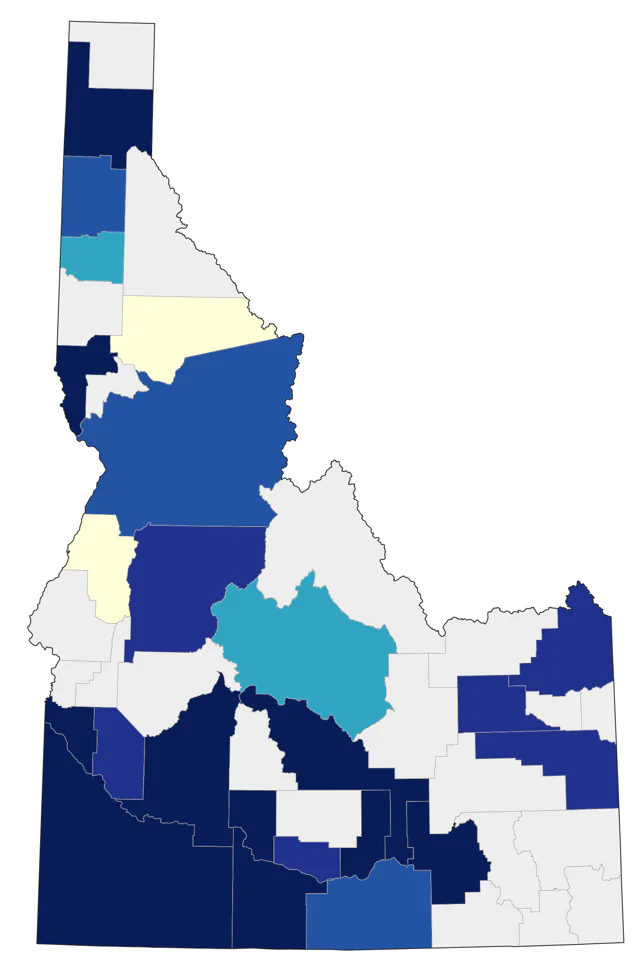 Sabine's Gull county map