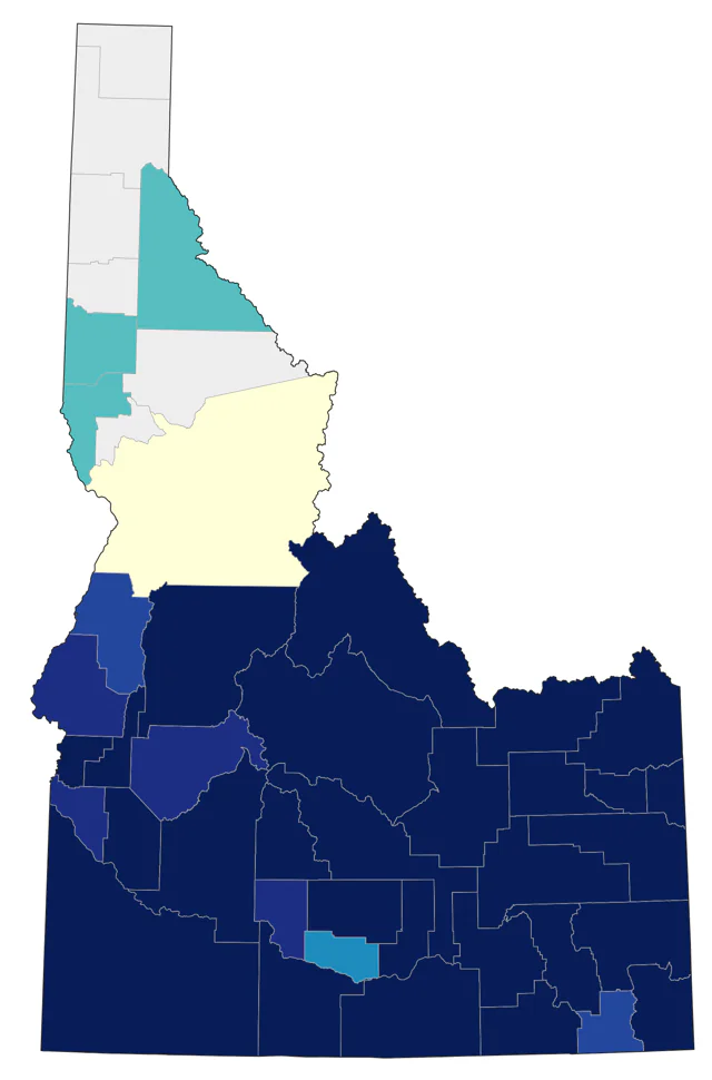 Sage Thrasher county map