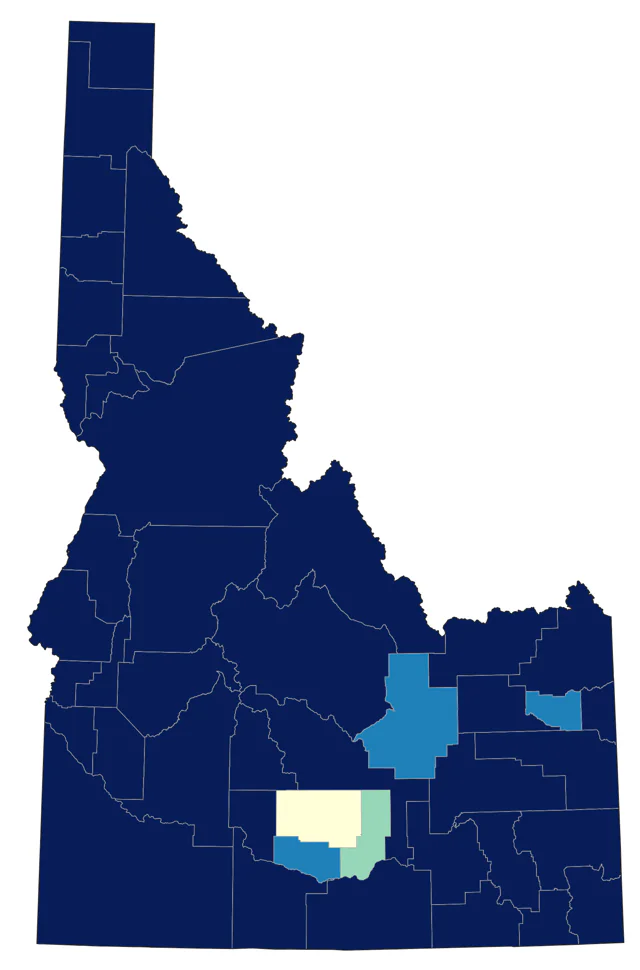Savannah Sparrow county map