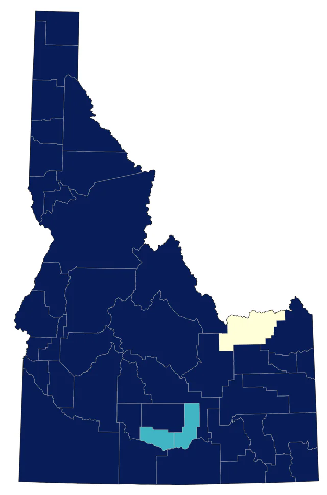 Say's Phoebe county map