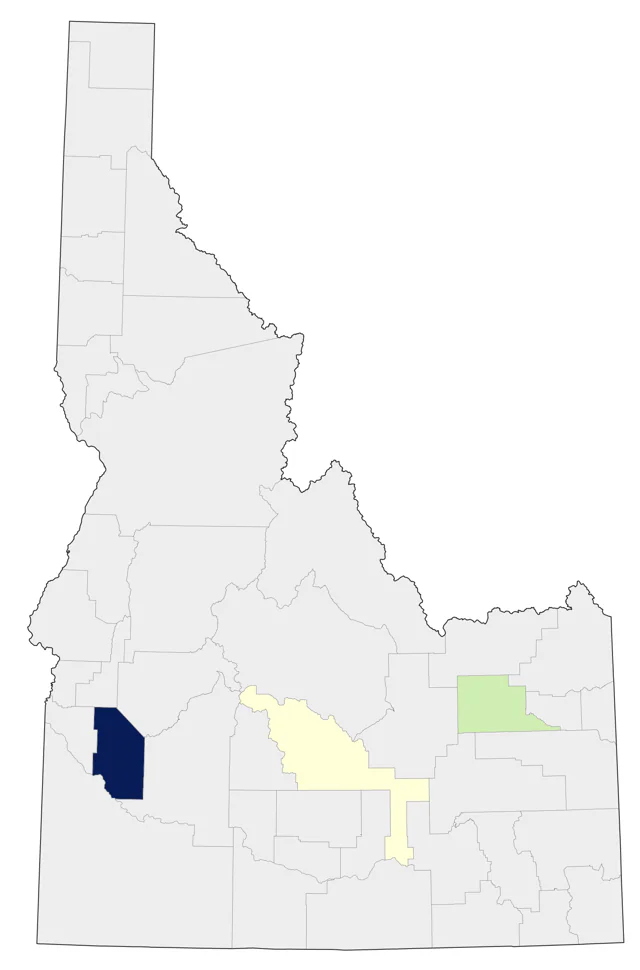 Scarlet Tanager county map