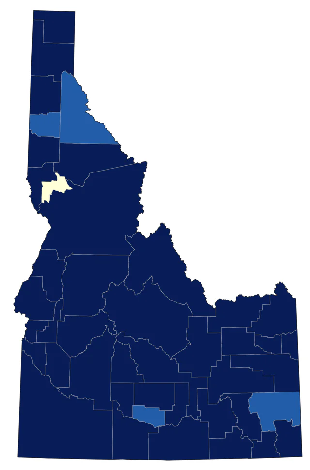 Sharp-shinned Hawk county map