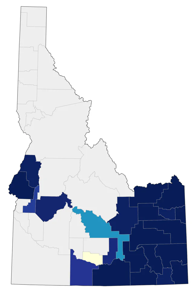Sharp-tailed Grouse county map