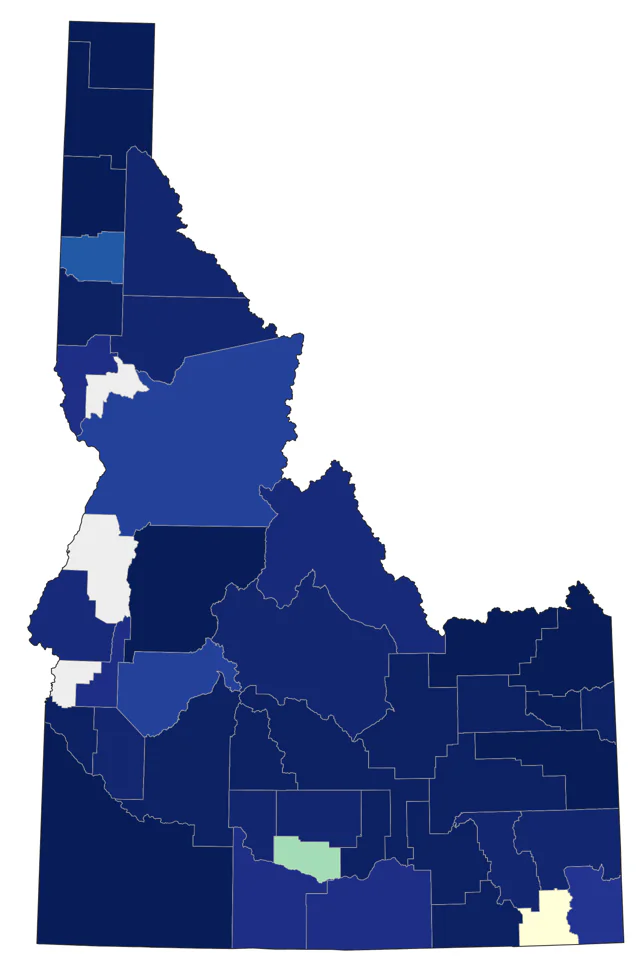 Snow Bunting county map