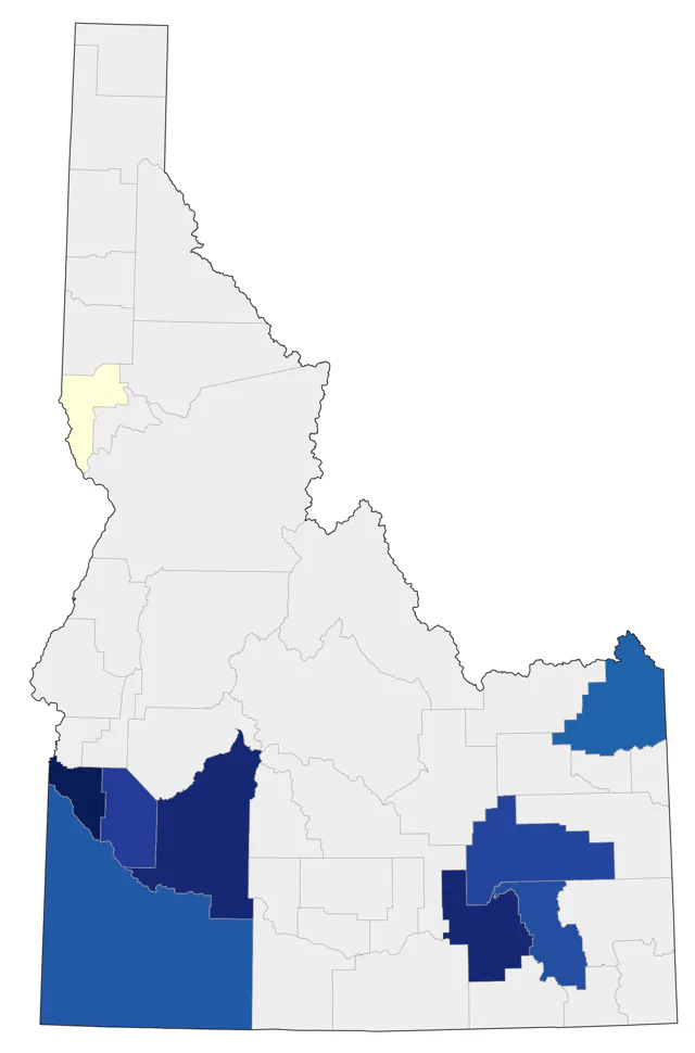Snowy Plover county map